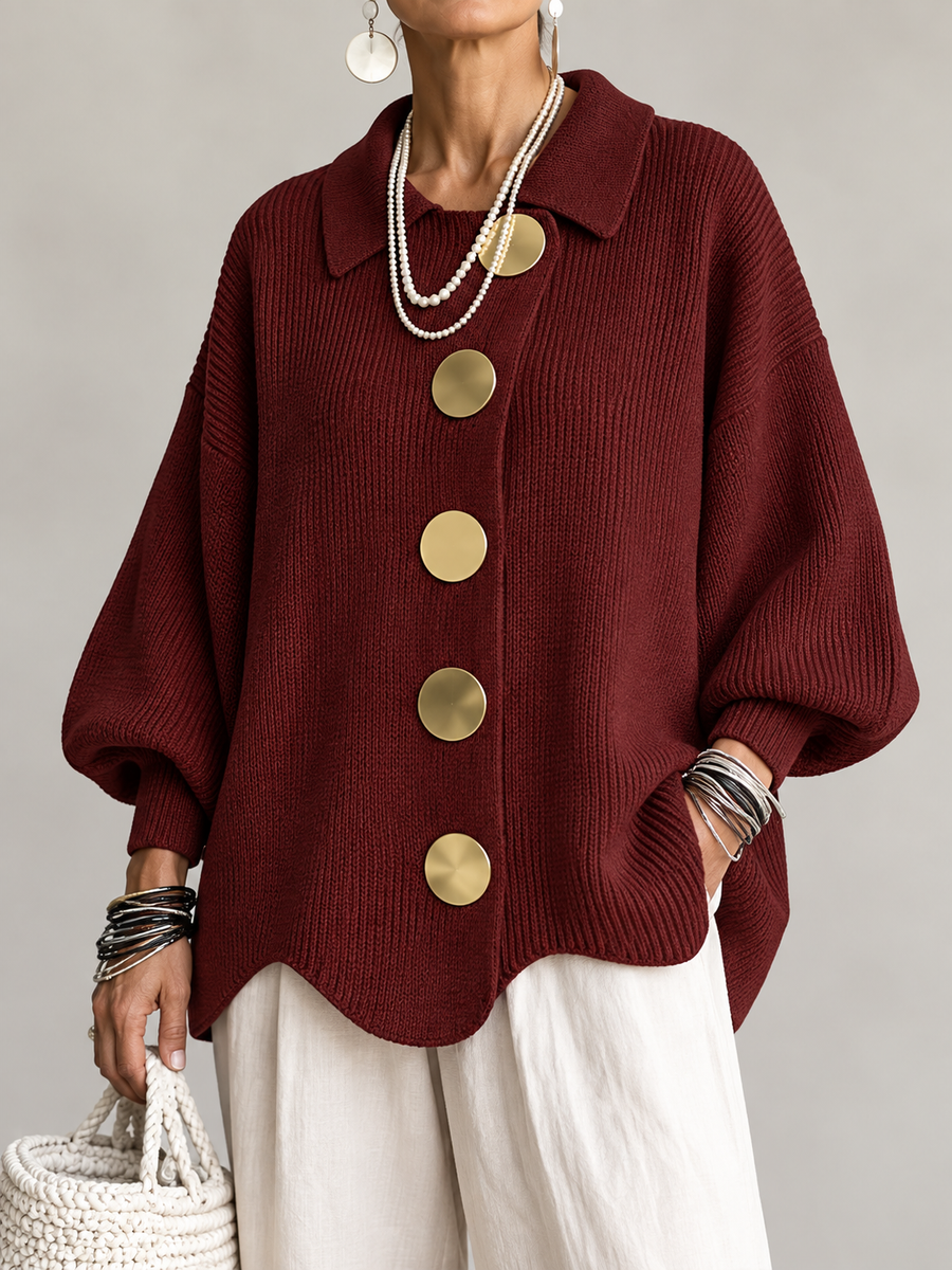 Tiziana | Cárdigan Oversize con Cuello XL