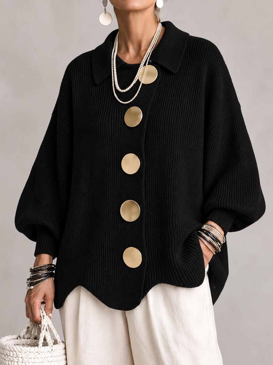 Tiziana | Cárdigan Oversize con Cuello XL