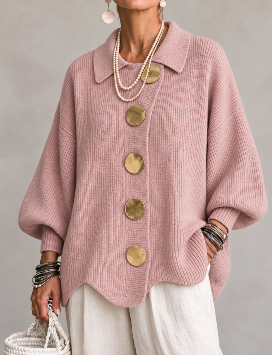 Tiziana | Cárdigan Oversize con Cuello XL