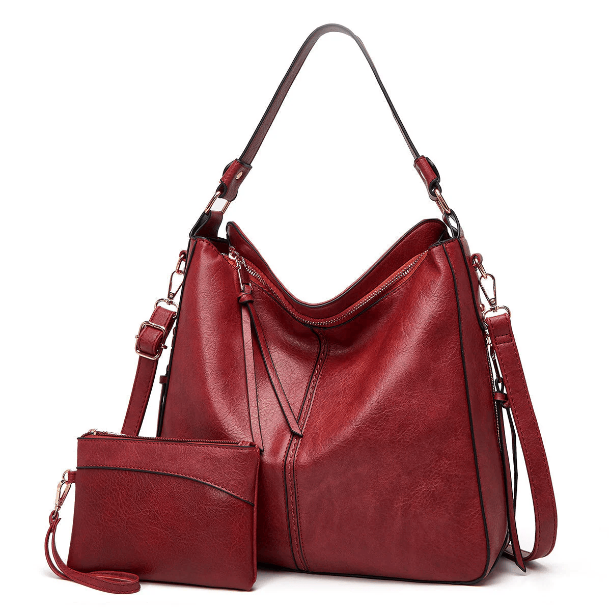 Marisa | Bolso de Mano Clásico de Estilo Vintage - Rojo