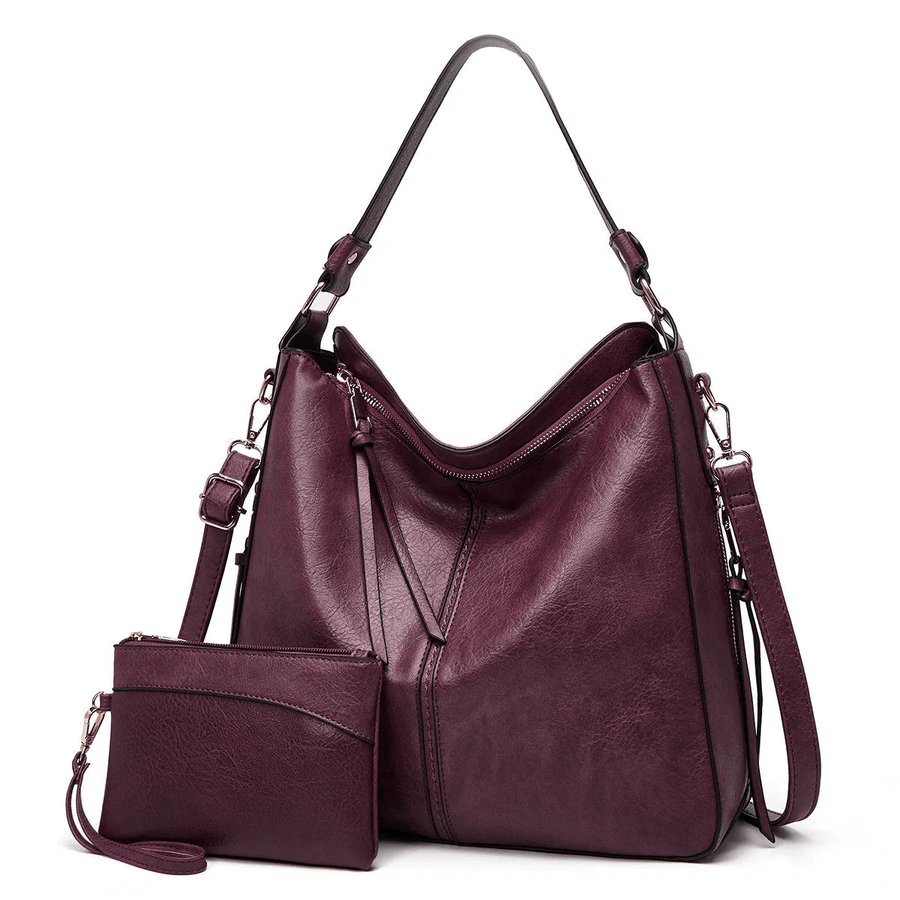 Marisa | Bolso de Mano Clásico de Estilo Vintage - Lila