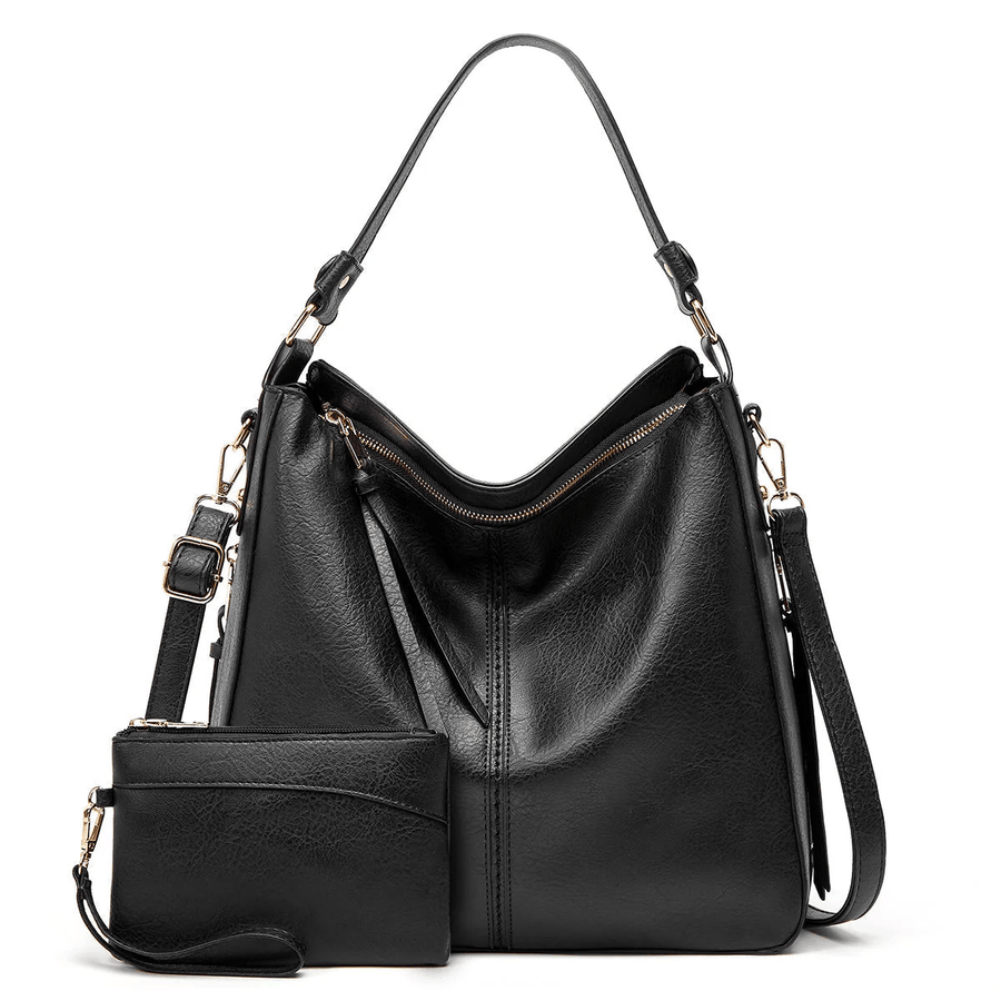Marisa | Bolso de Mano Clásico de Estilo Vintage - Negro
