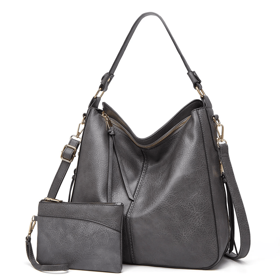 Marisa | Bolso de Mano Clásico de Estilo Vintage - Gris