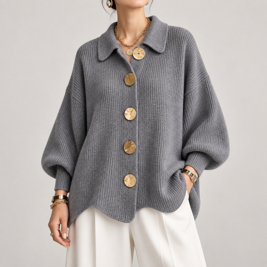 Tiziana | Cárdigan Oversize con Cuello XL