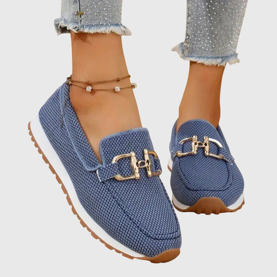Agnese | Zapatillas Mocasín Ortopédicas - Azul