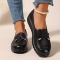 Margherita | Mocasines Ortopédicos con Lazo Decorativo - Negro