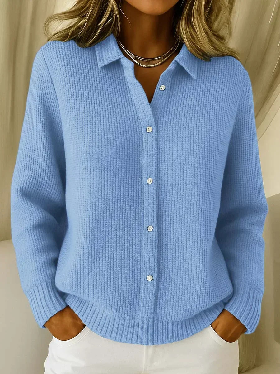Fedora | Camisa Holgada de Cuello Camisero con Botones - Azul