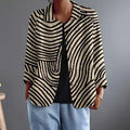 Cristiana | Blazer de Rayas con Frente Abierto