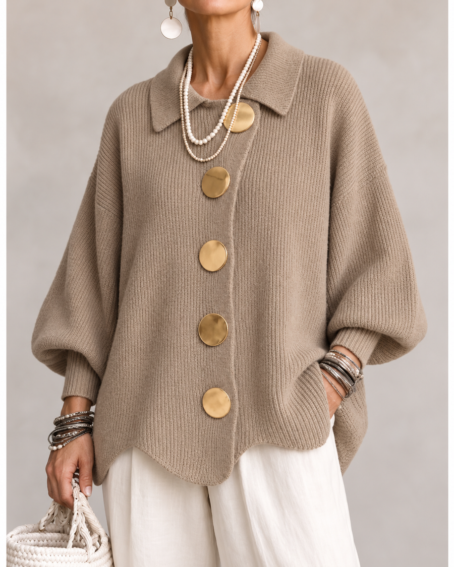 Tiziana | Cárdigan Oversize con Cuello XL
