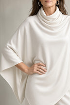 Isabella | Conjunto de Terciopelo con Poncho Drapeado y Pantalón de Pierna Ancha