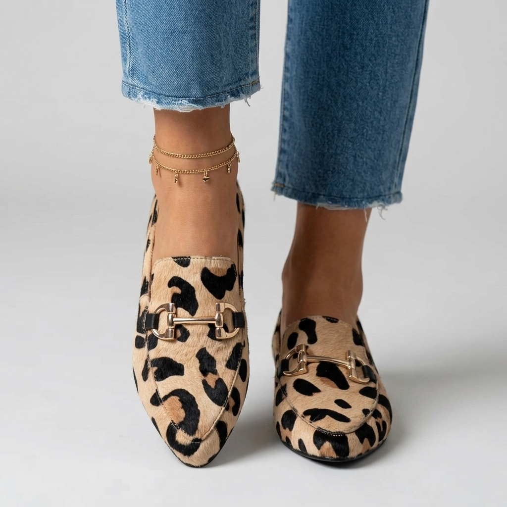 Daniela | Mocasines Ortopédicos de Estampado Leopardo