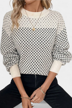 Rachael | Jersey de Cuello Redondo en Bloques de Color