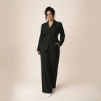 Deianira | Conjunto Elegante Clásico de Blazer y Pantalón Ancho