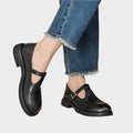 Fabiana | Mocasines Clásicos Estilo Mary Jane - Negro