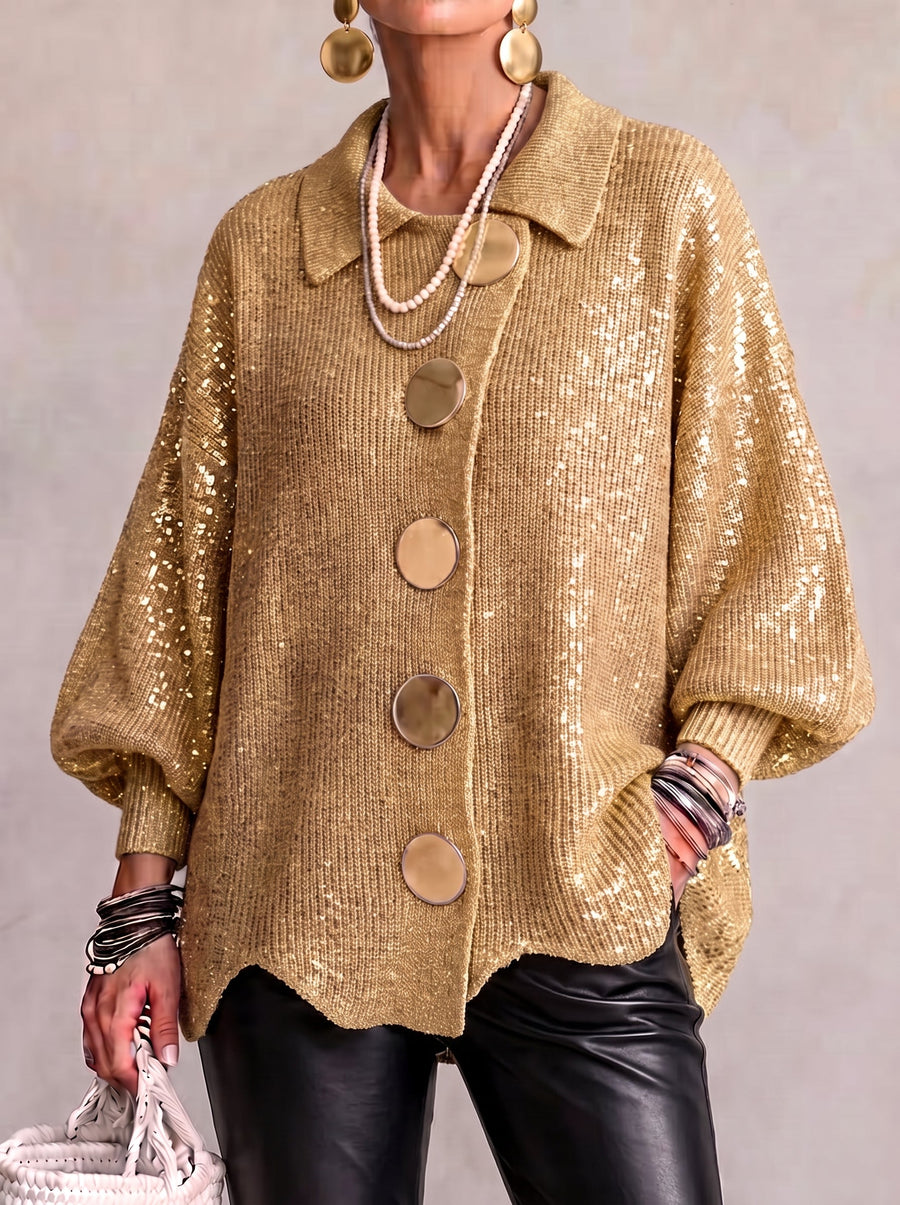 Tiziana | Cárdigan Oversize con Cuello XL