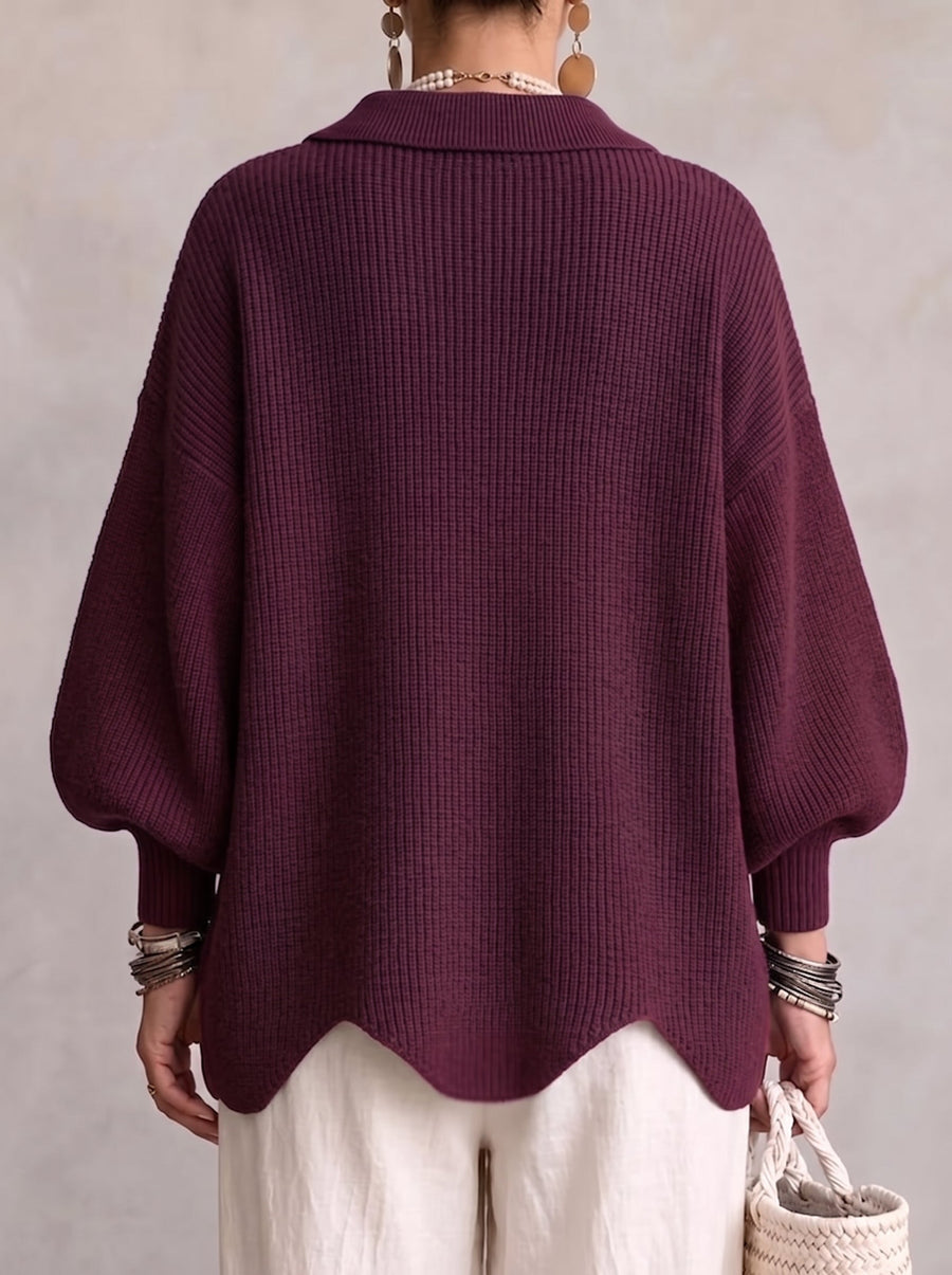 Tiziana | Cárdigan Oversize con Cuello XL
