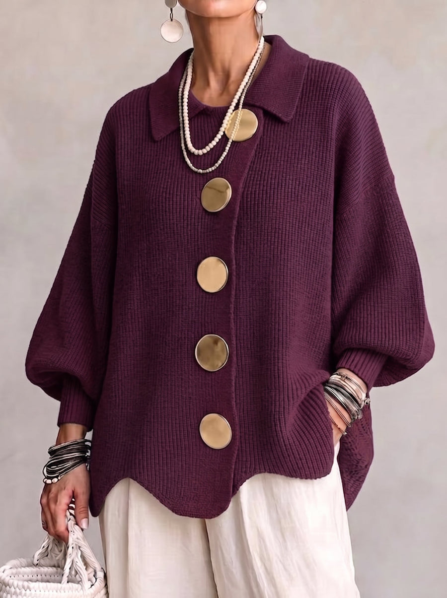 Tiziana | Cárdigan Oversize con Cuello XL