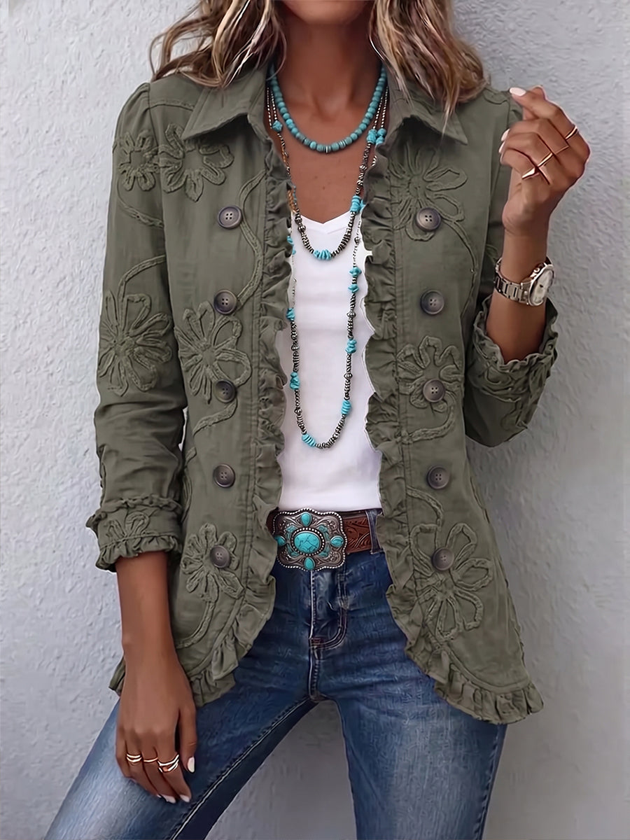 Simona | Chaqueta con Volantes y Botones