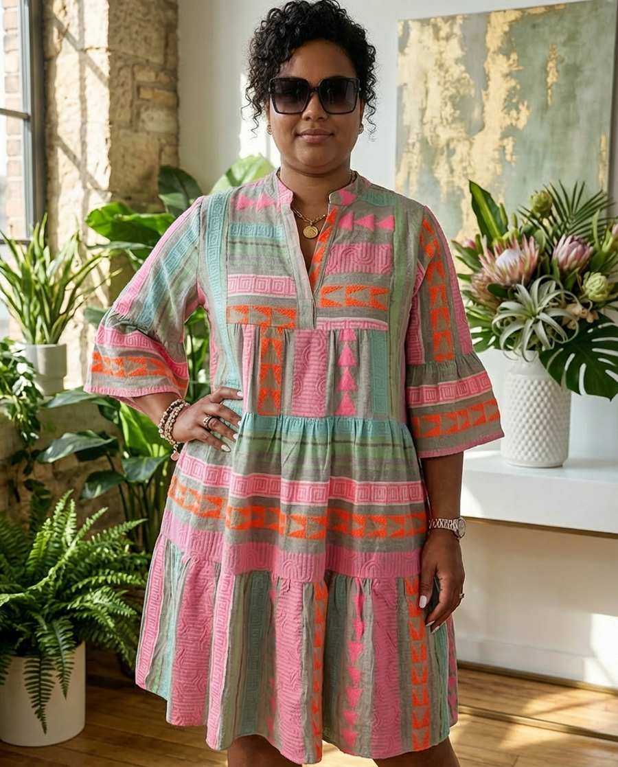 Eloisa | Vestido Midi Fluido Estampado