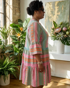 Eloisa | Vestido Midi Fluido Estampado