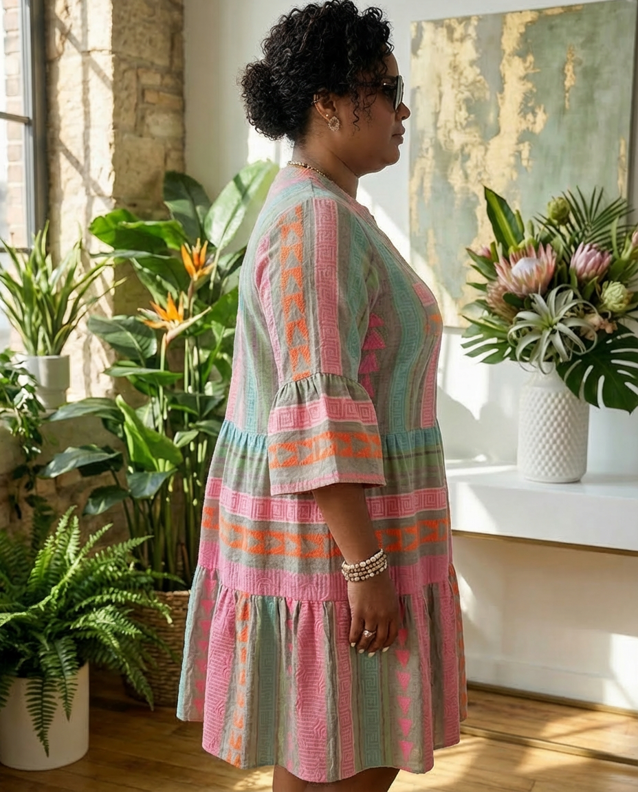 Eloisa | Vestido Midi Fluido Estampado