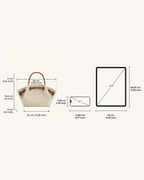 Melania | Mini Bolso Tote de Rafia con Herrajes Dorados
