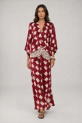 Alessia | Vestido Maxi Mosaico Mediterráneo con Mangas Kimono