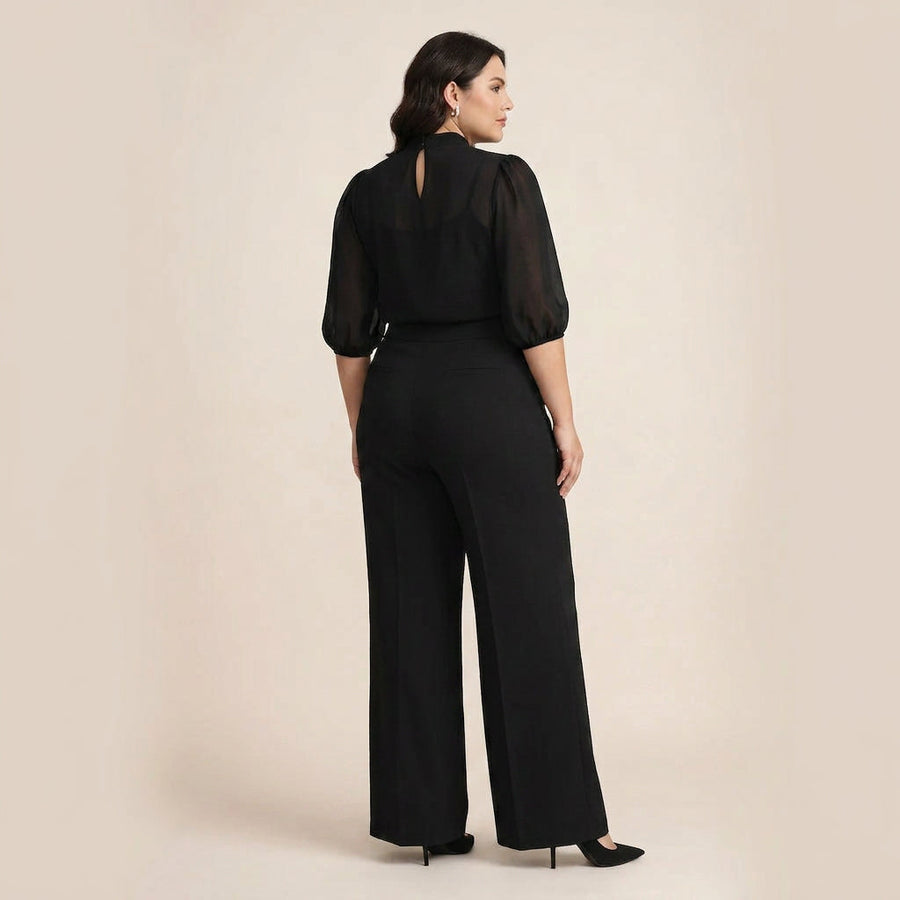 Carmela | Conjunto Elegante de Blusa y Pantalón Ancho
