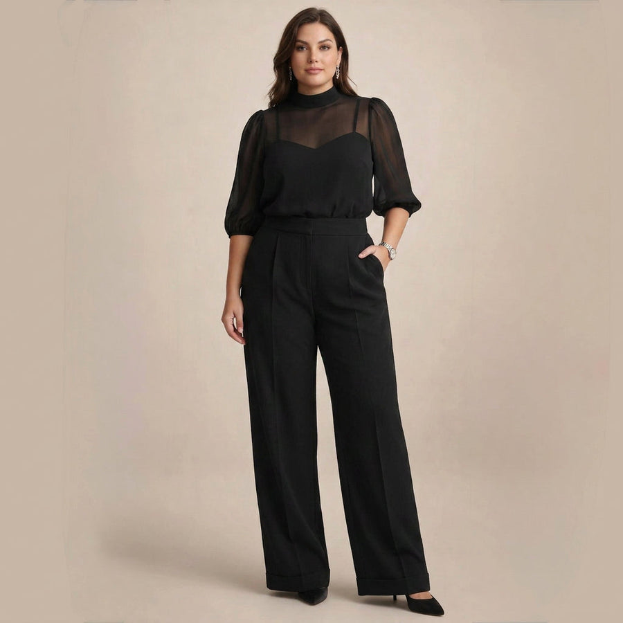 Carmela | Conjunto Elegante de Blusa y Pantalón Ancho