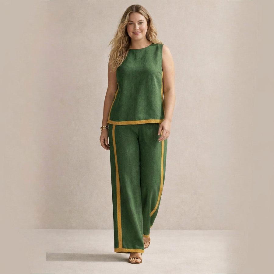 Bettina | Conjunto Elegante con Pantalón de Pierna Ancha