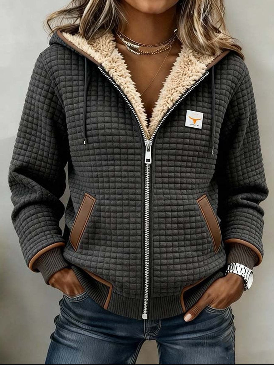 Armida | Chaqueta con Capucha y Cremallera de Textura Acolchada