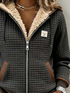 Armida | Chaqueta con Capucha y Cremallera de Textura Acolchada